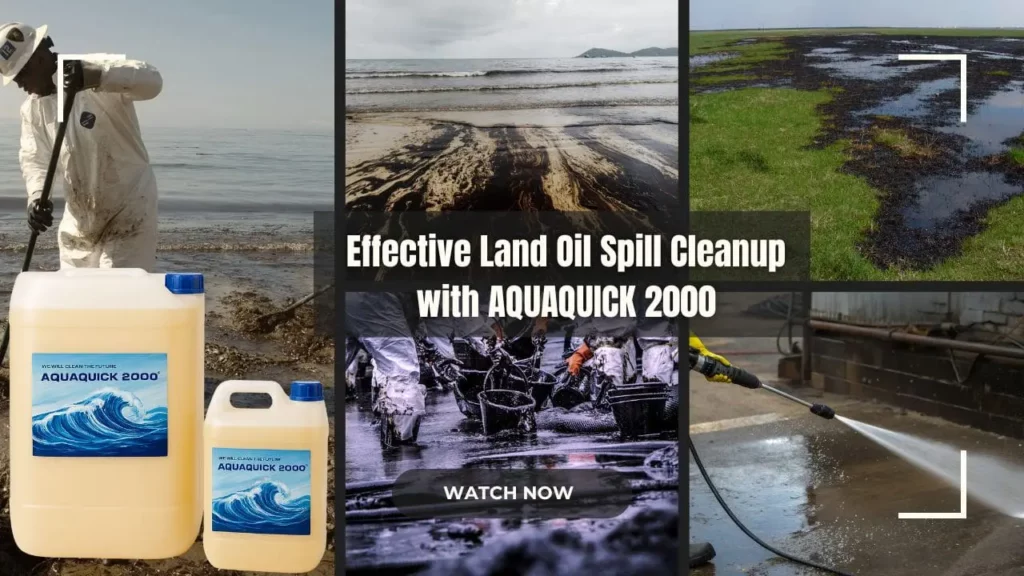 Effektive Reinigung von Ölverschmutzungen an Land mit AQUAQUICK 2000